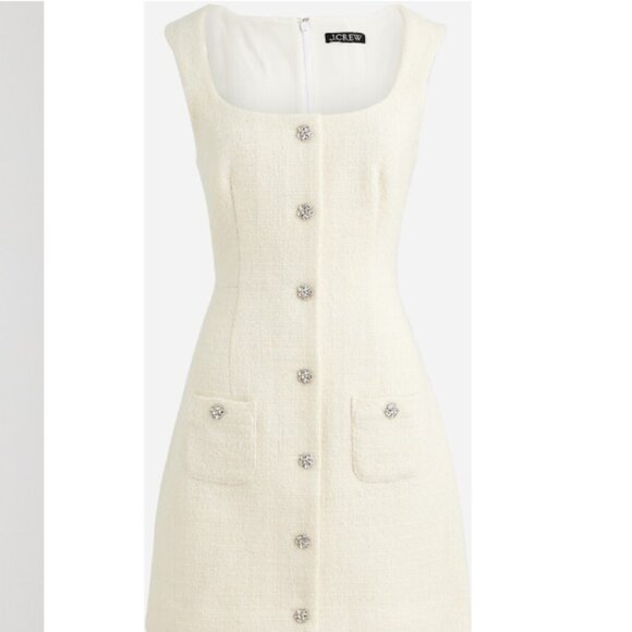 J.Crew Sophia sleeveless dress with jewel buttons- Size: 00 - Picture 2 of 5